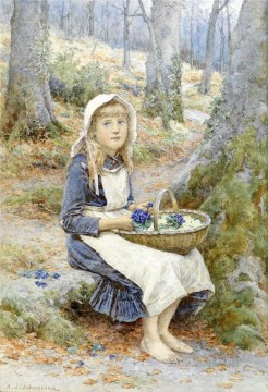 Country Girl de Henry James Johnstone Británico 06 Impresionista Pinturas al óleo